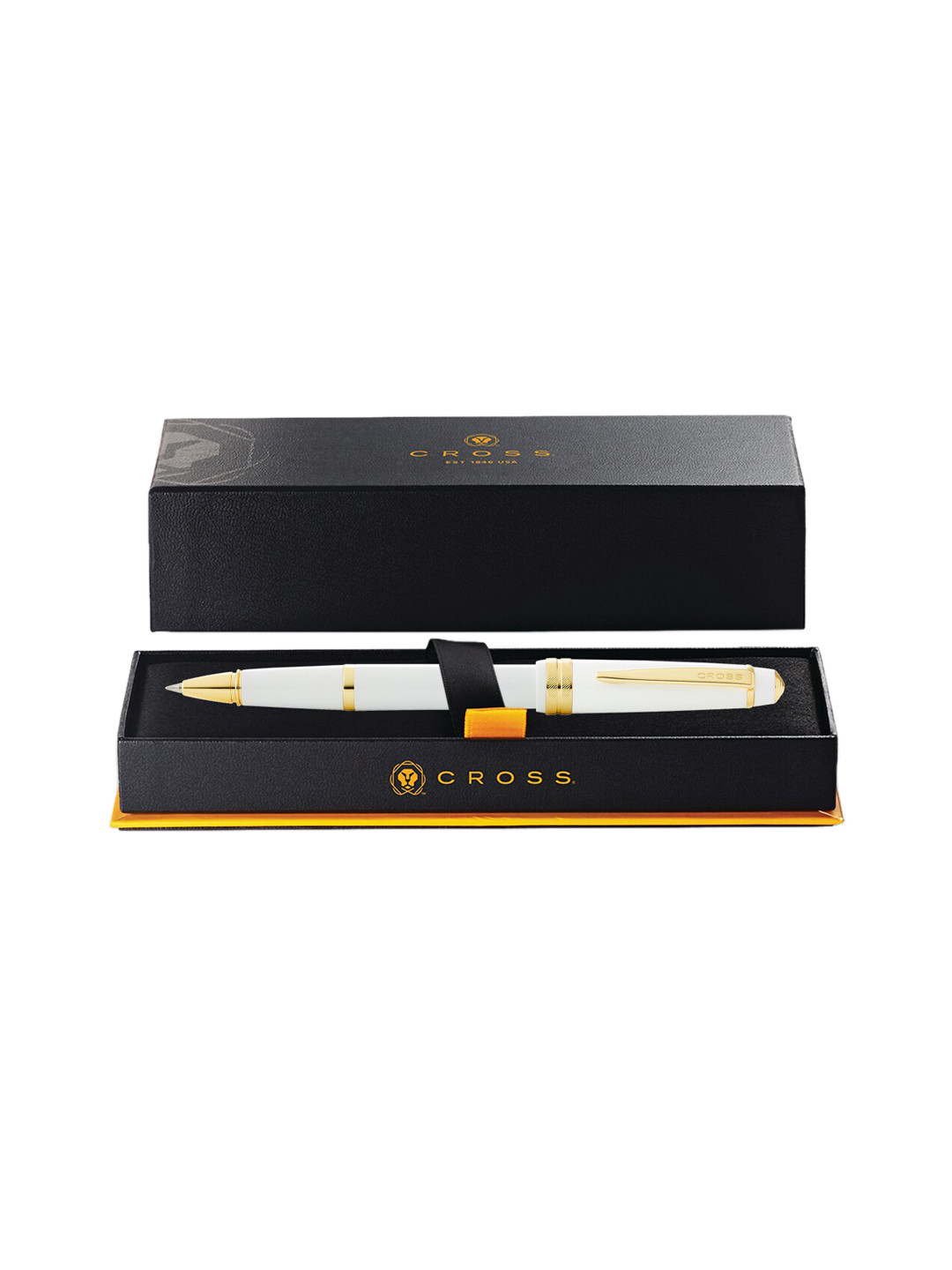 Cross Polished White Resin Bailey Light Rollerball Pen