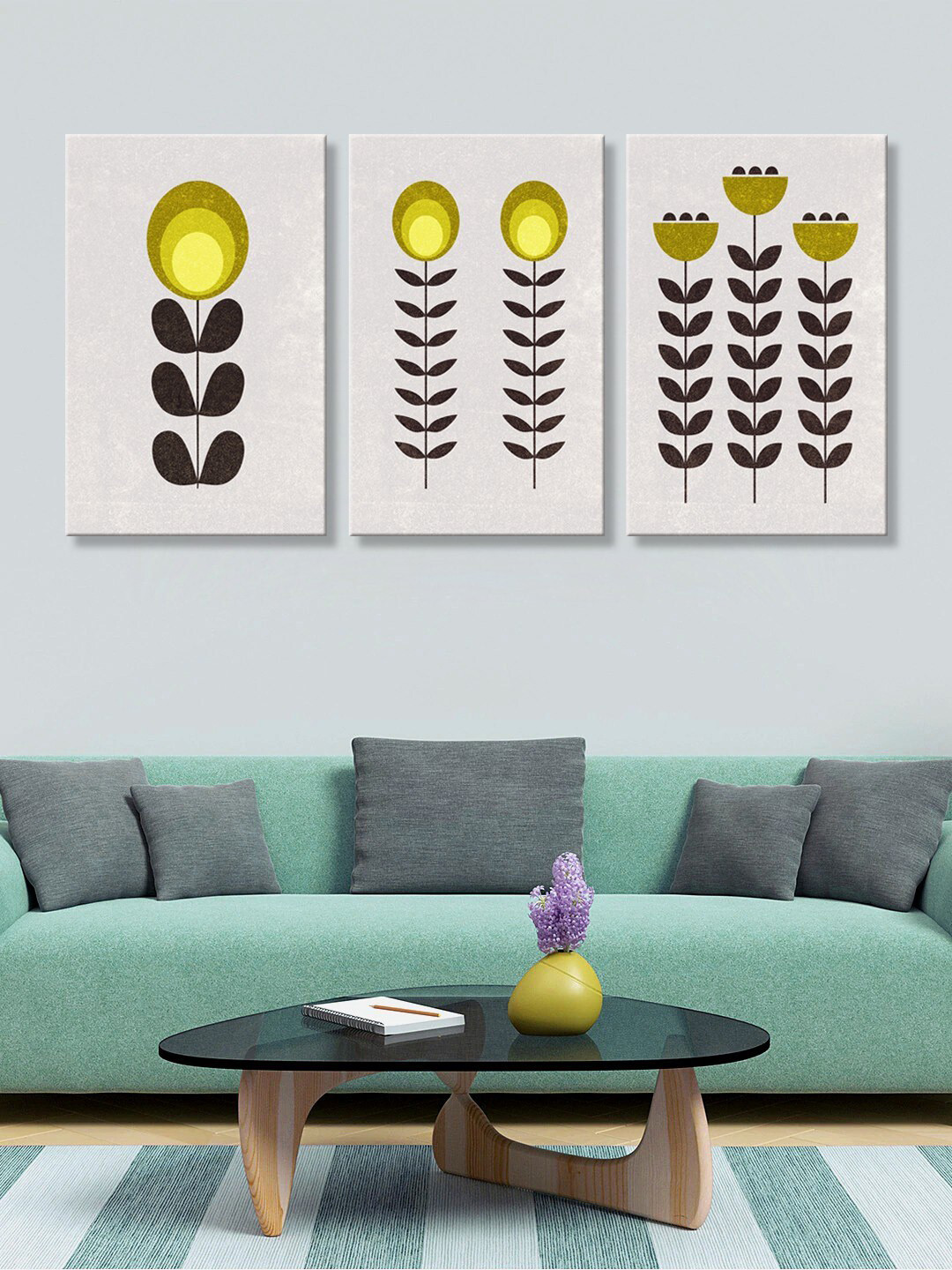 999Store Brown Wall Art Canvas Painting