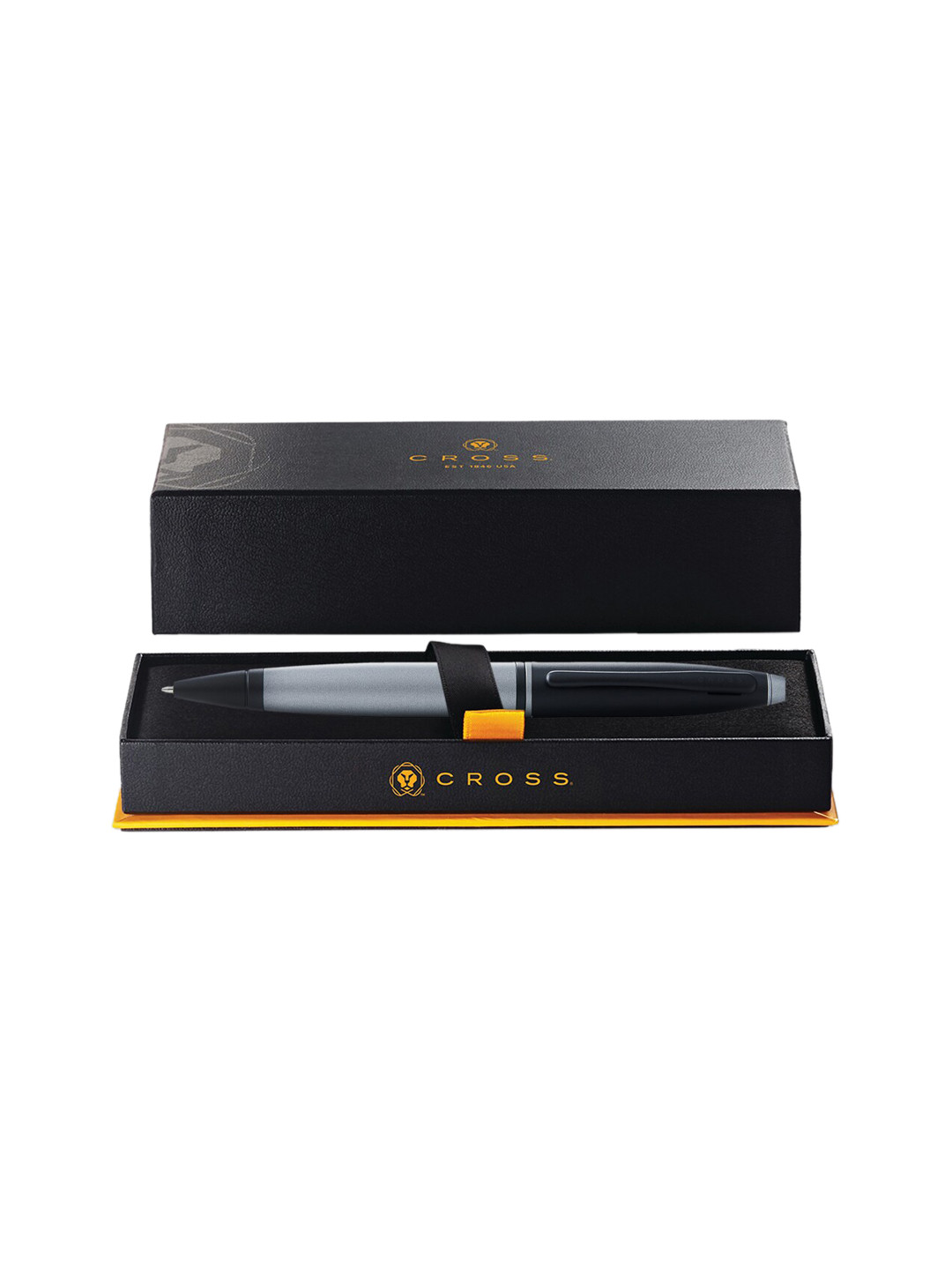 Cross Matte Gray and Black Lacquer Calais Ballpoint Pen