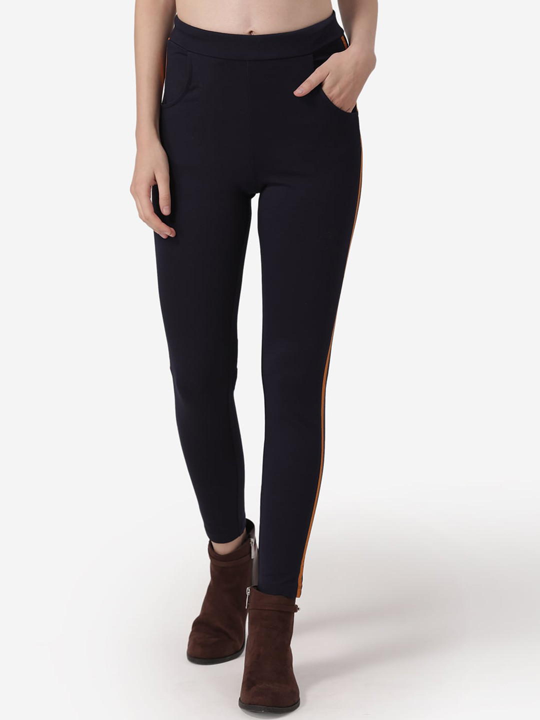 Mode by Red Tape Women Navy Solid Jeggings