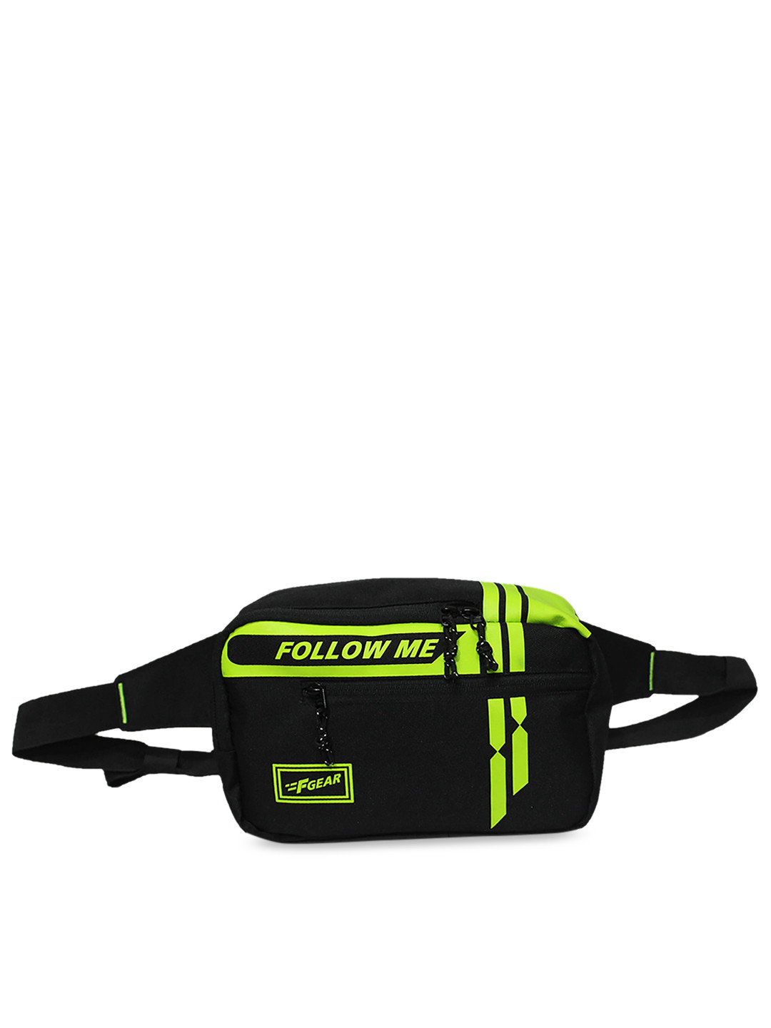 F Gear Unisex Black & Green Printed Waist Pouch