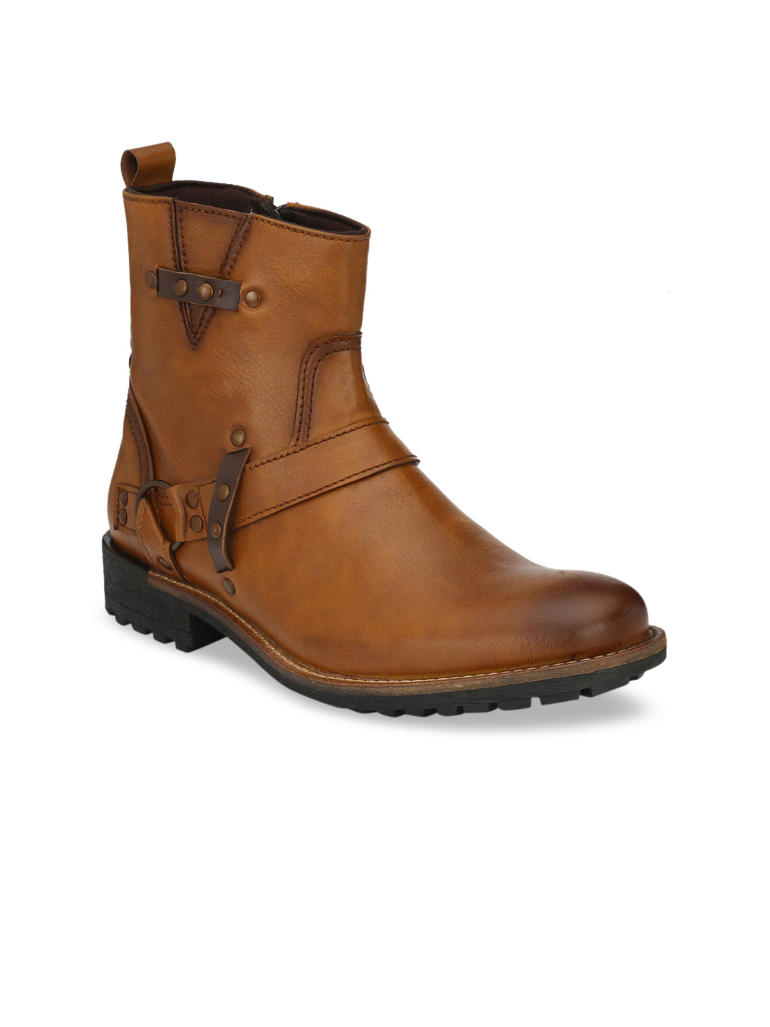 Delize Men Tan Brown Flat Boots