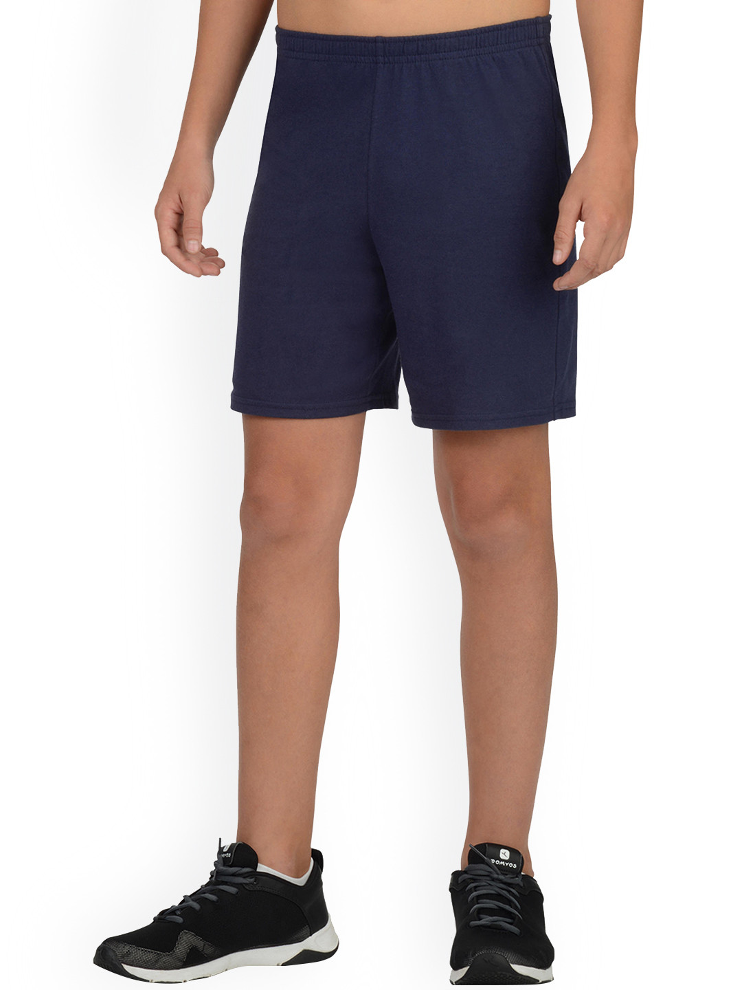 Decathlon Kids Navy Blue Regular Fit Cotton Shorts