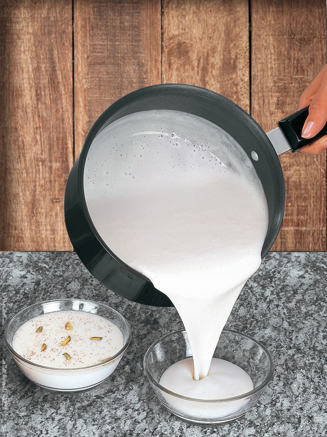 Hawkins Black & Silver-Toned Futura Hard Anodised Saucepan With Stainless Steel Lid 2.25 L