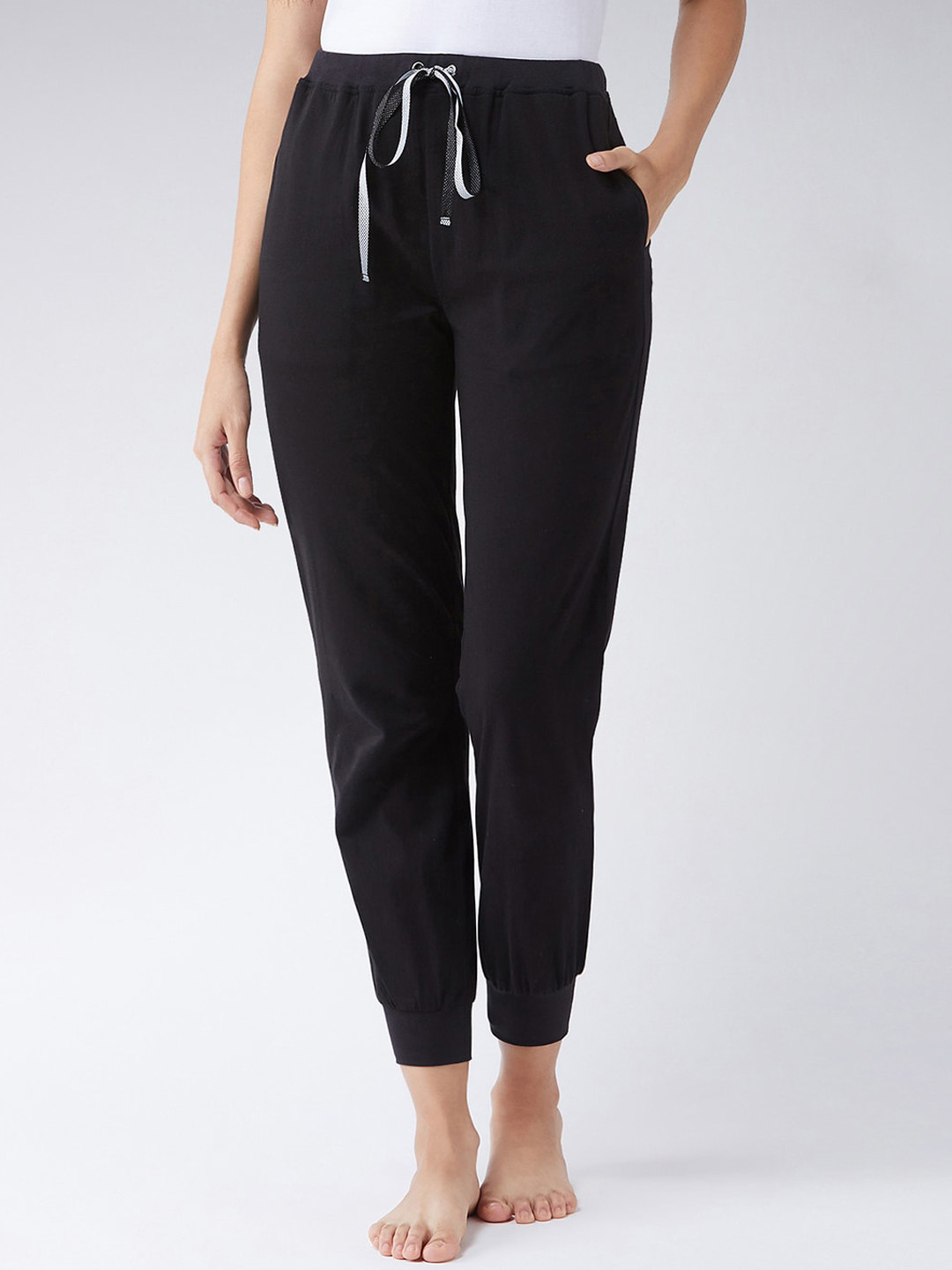 Miss Chase Women Black Solid Lounge Pants