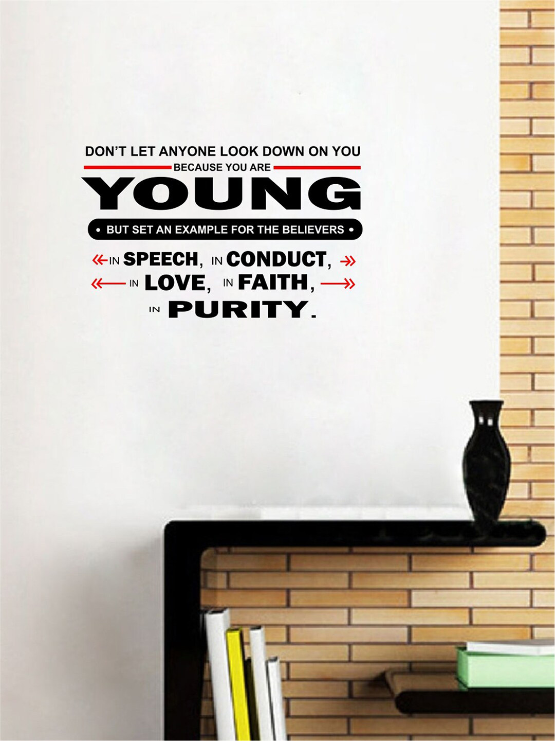 rawpockets Black Young Quotes Wall Stickers