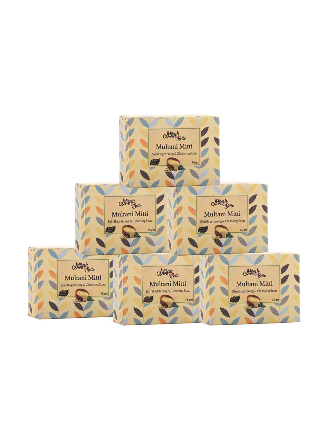 Mirah Belle Set of 6 Organic Multani Mitti Soaps