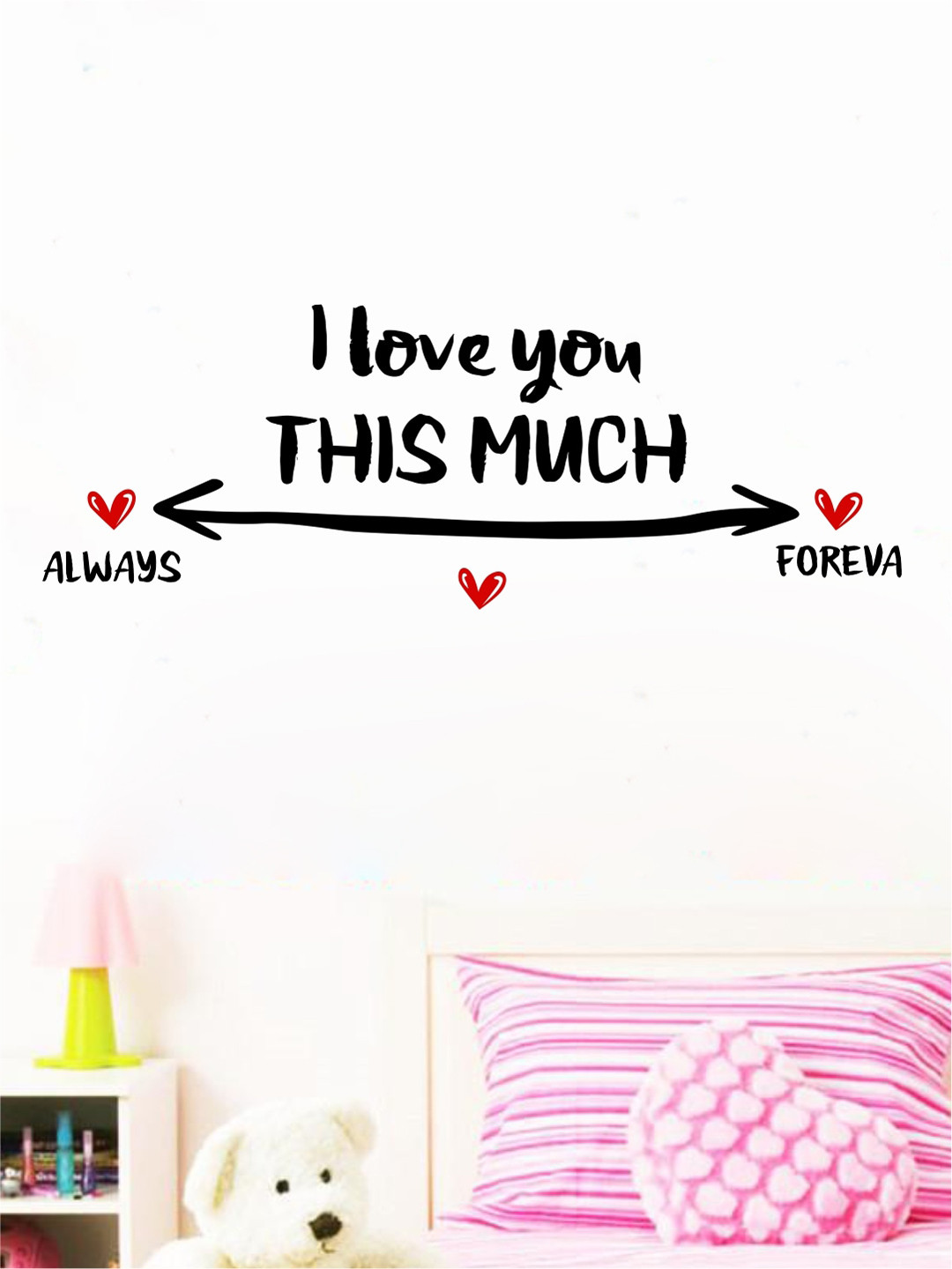 rawpockets Black I Love You Vinyl Wall Sticker