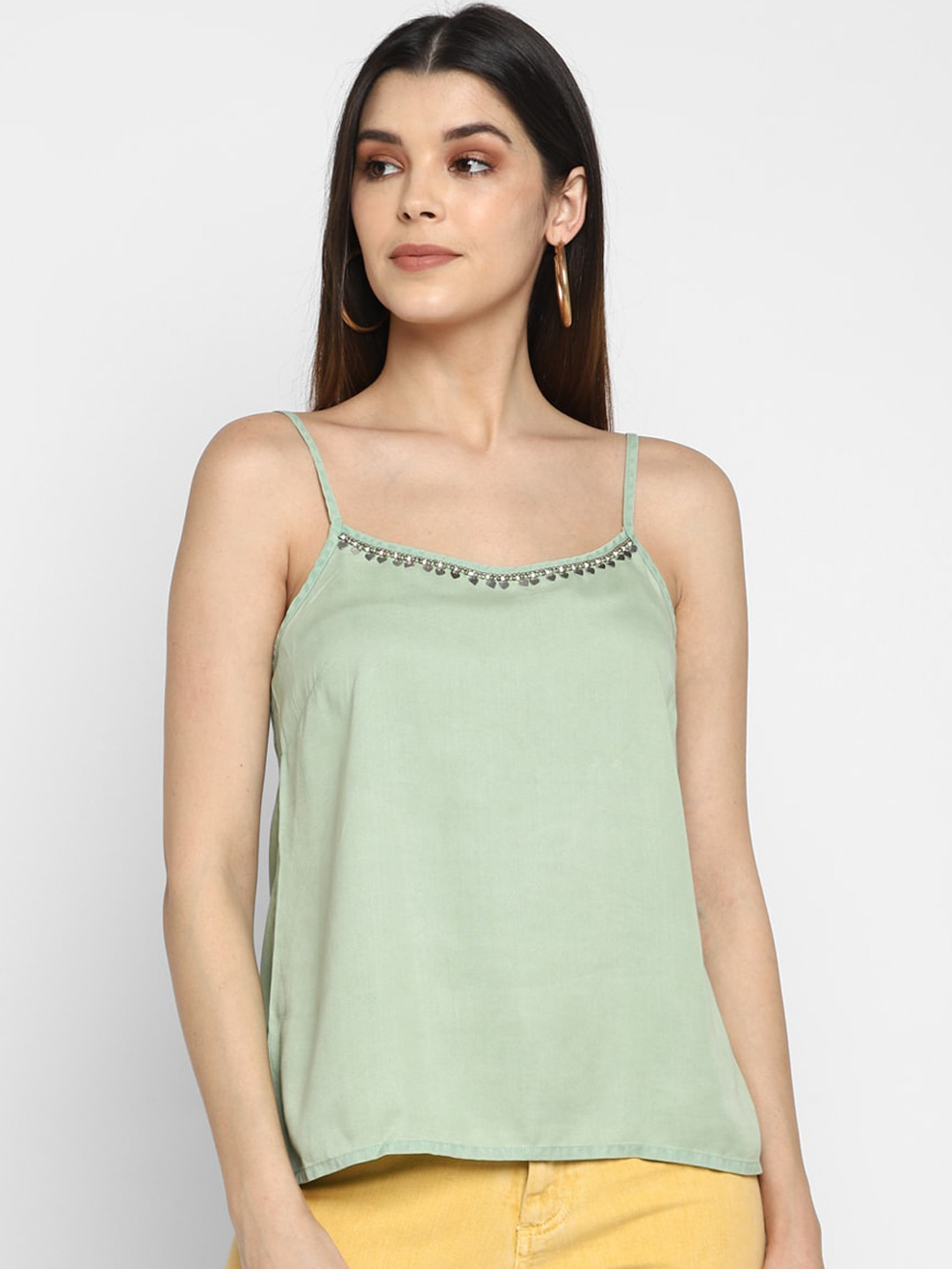Aditi Wasan Women Green Solid Top