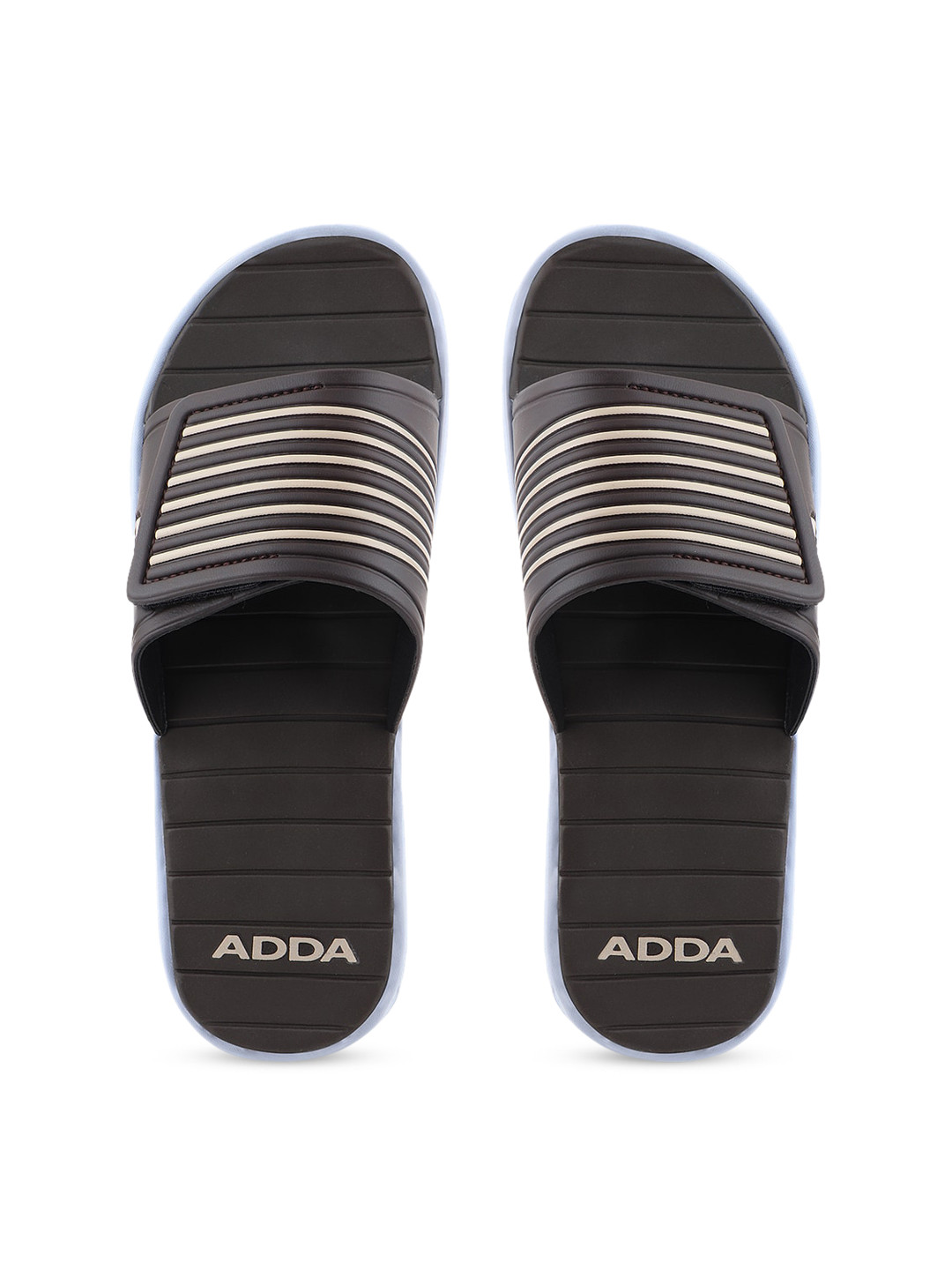 Adda Men Brown Self Design Sliders