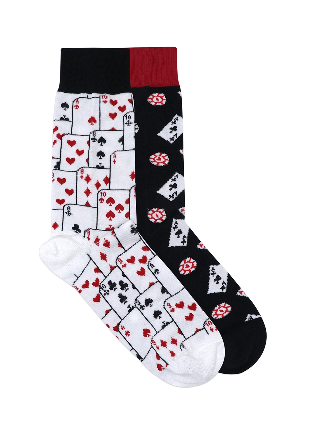 Balenzia Men Pack Of 2 Poker Crew Calf Length Socks