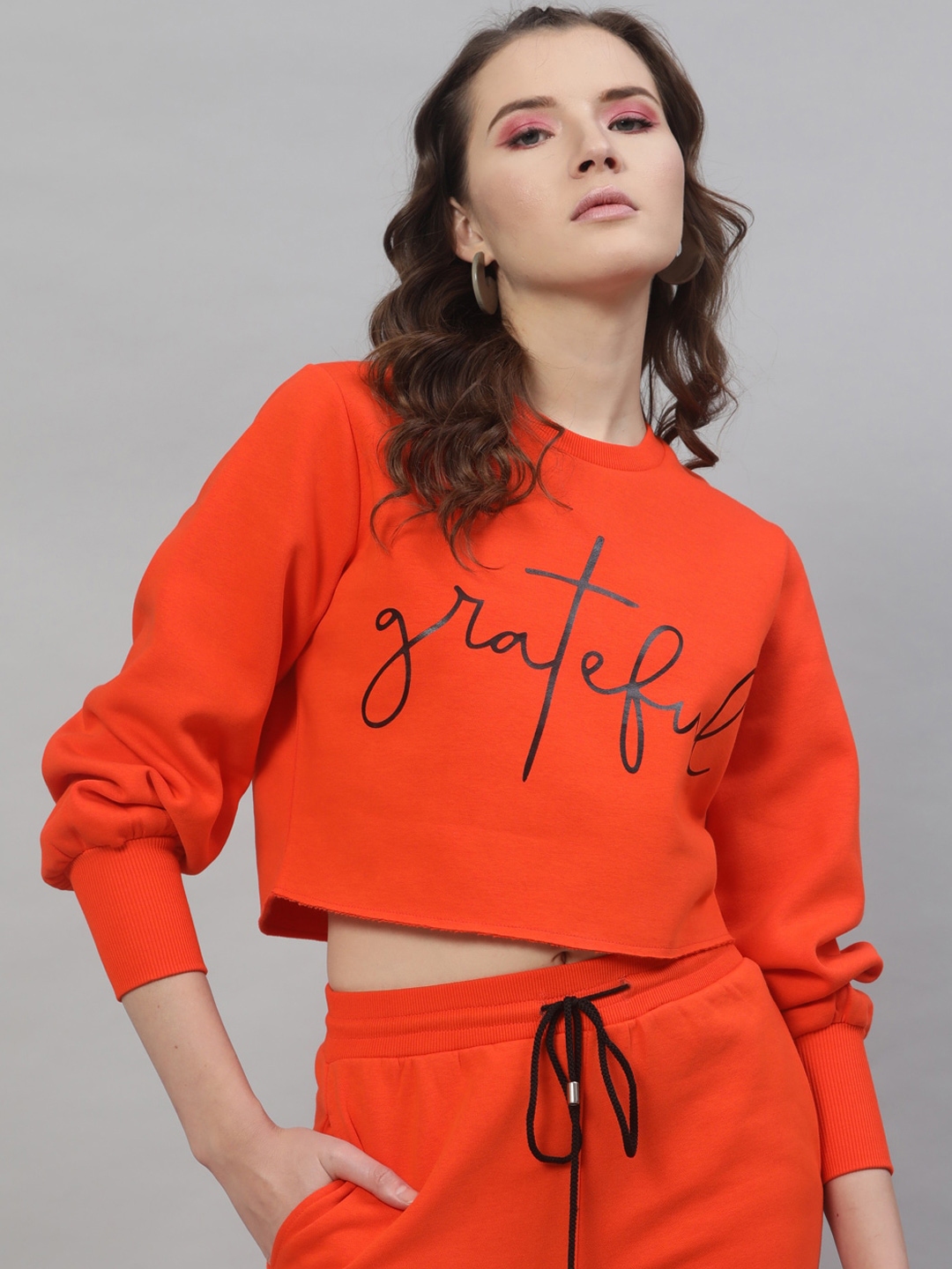 Orange sweatshirt womens hotsell