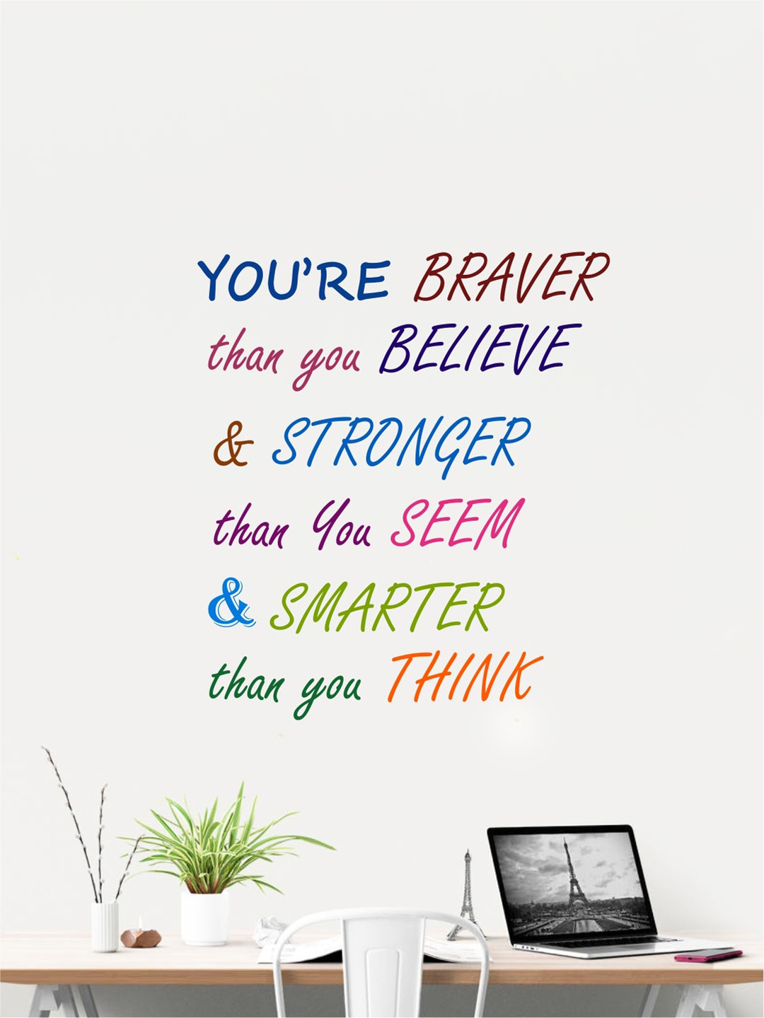 rawpockets Multicoloured Inspiration Quotes Vinyl Wall Stickers