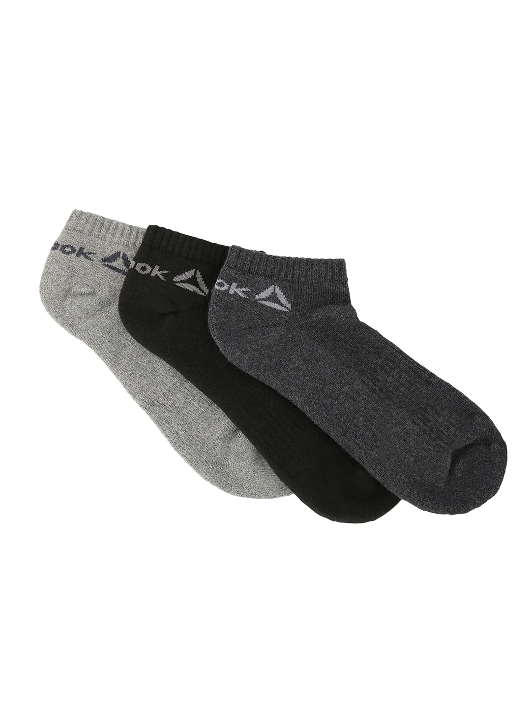 Reebok Men Pack Of 3 Assorted Ankle Length Socks
