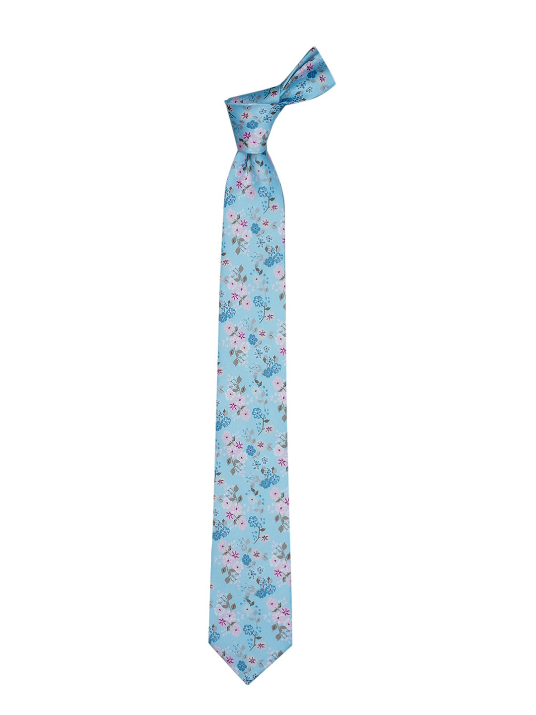 Tossido Men Blue Floral Printed Necktie