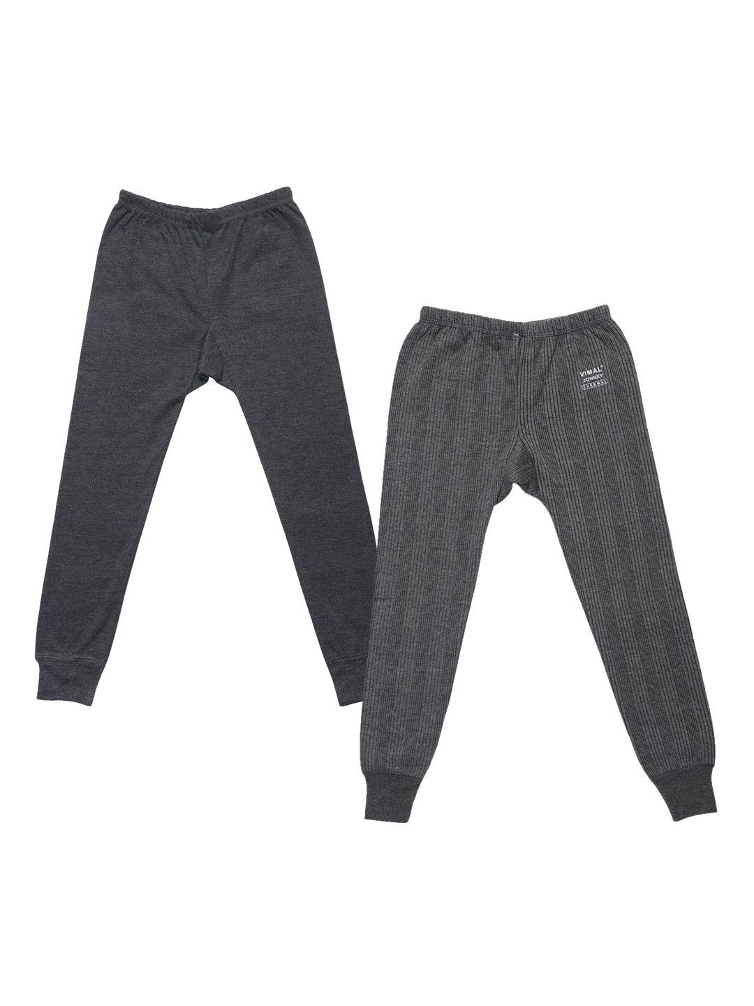 MACK JONNEY Kids Pack Of 2 Grey Thermal Bottom