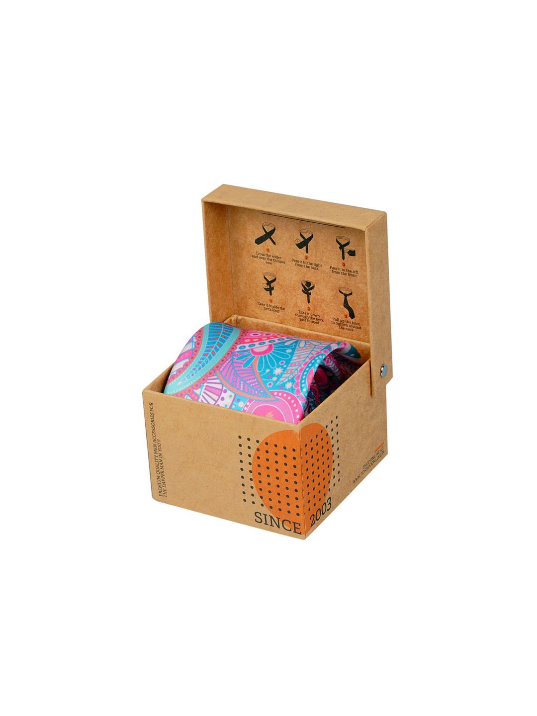 Tossido Men Pink Printed Necktie