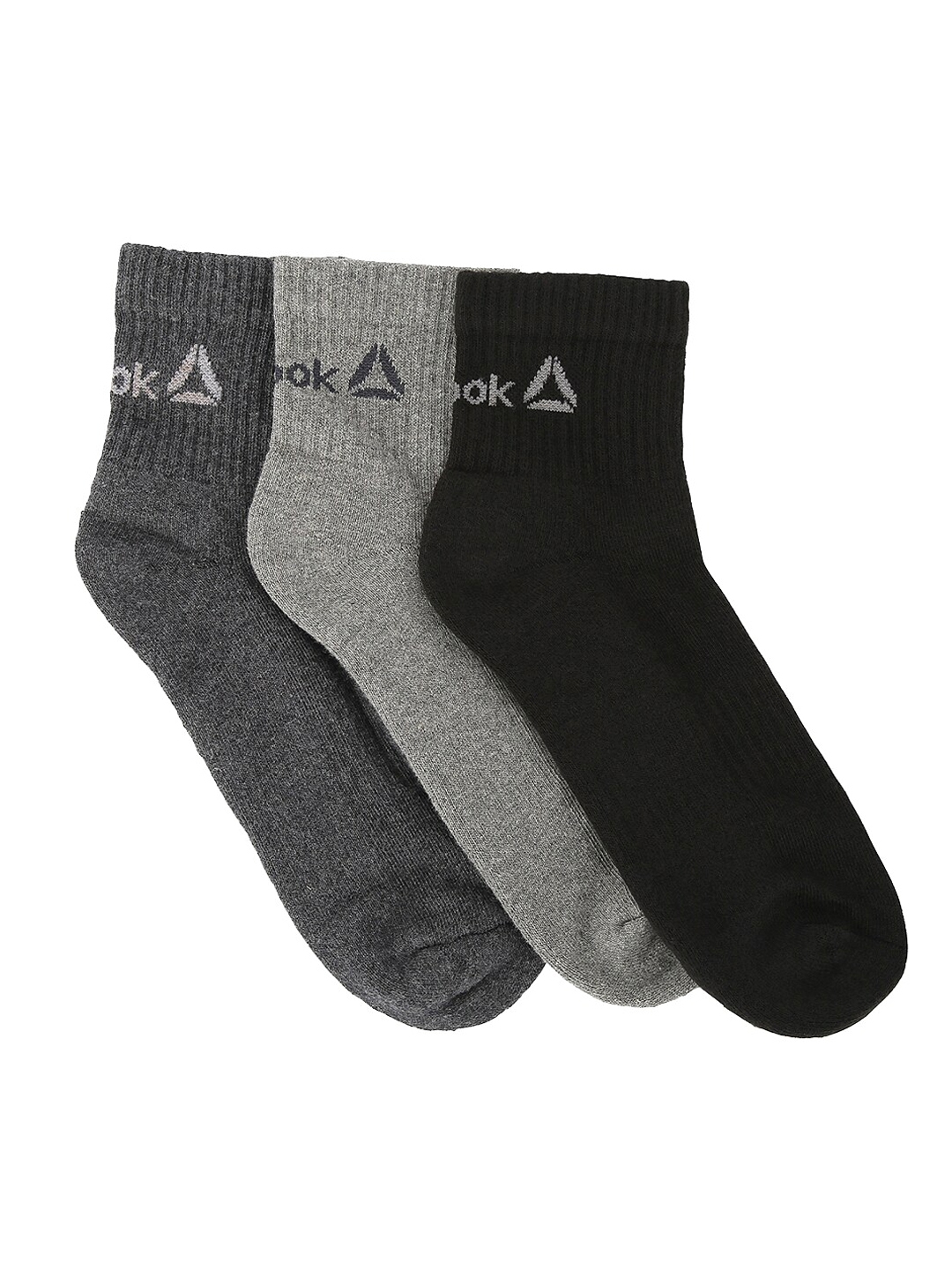 Reebok Men Pack of 3 Multi Coloured Ankle Length Socks