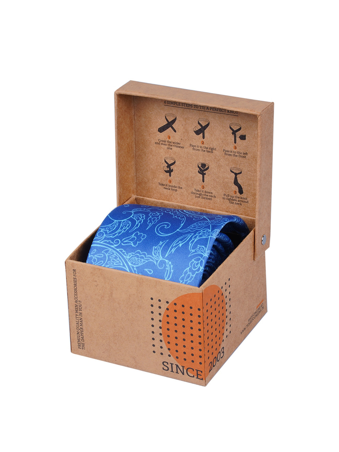 Tossido Men Blue Printed Tie