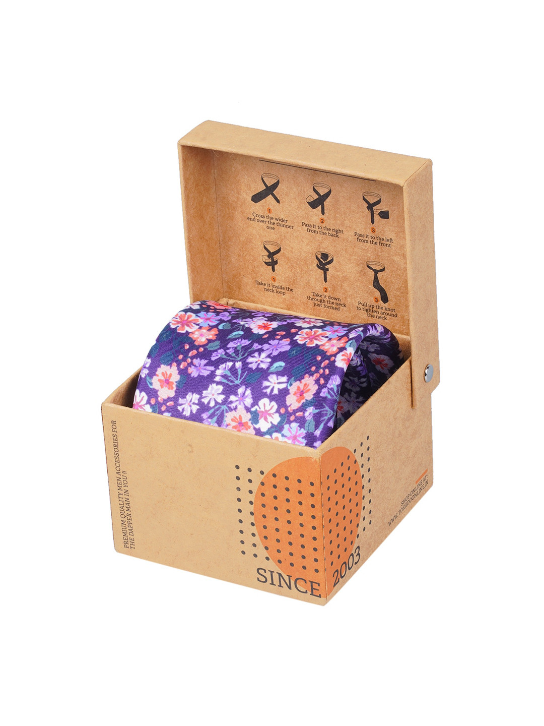 Tossido Men Purple Printed Necktie