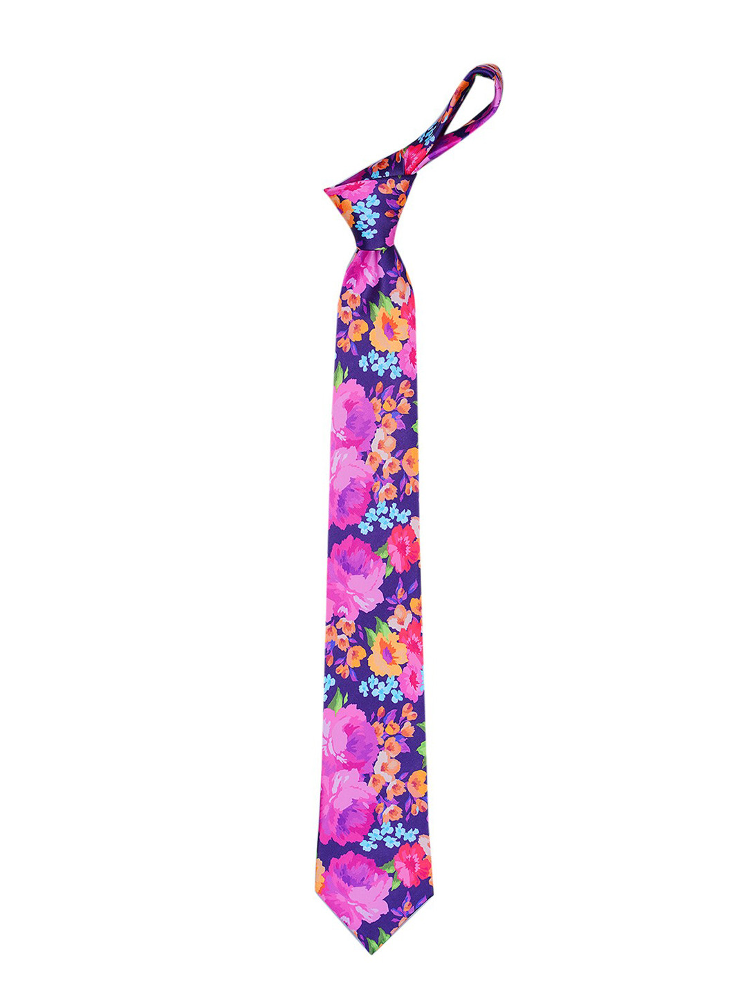 Tossido Men Purple & Pink Printed Necktie