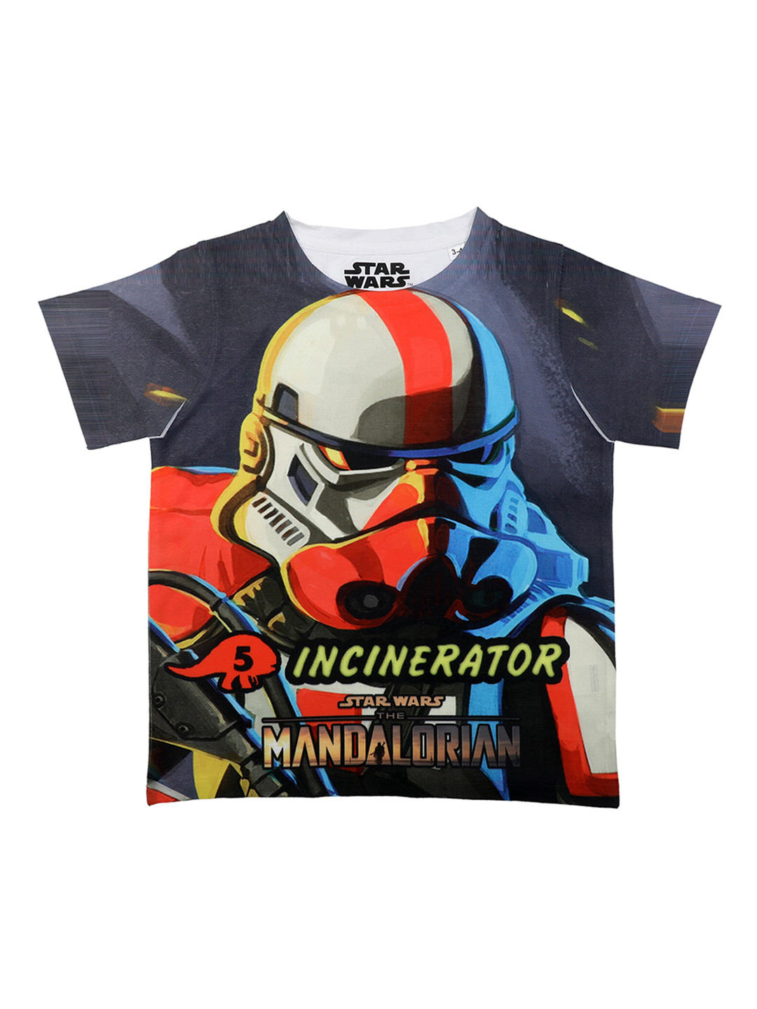 Star Wars by Wear Your Mind Boys Multicoloured Star Wars Printed Round Neck T-shirt