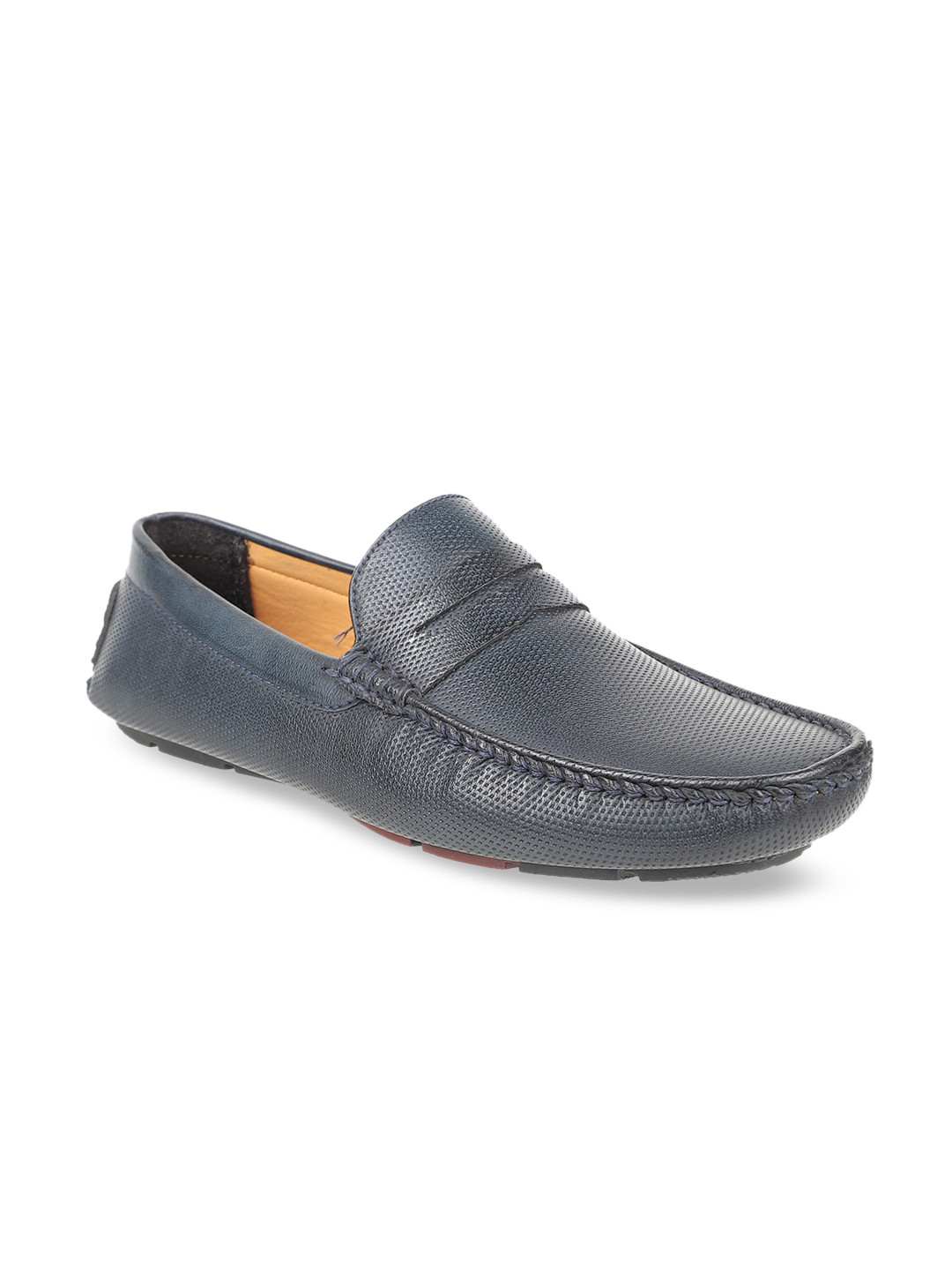 Carlton London Men Navy Blue Loafers
