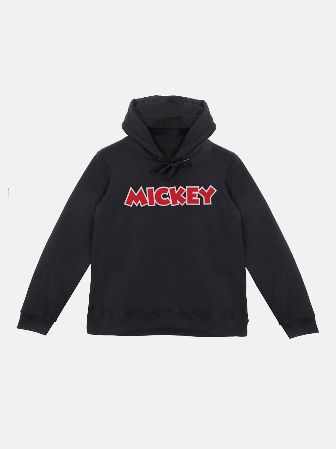 Disney by Wear Your Mind Boys Black Mickey Hooded Sweatshirt With Attached Face Cover
