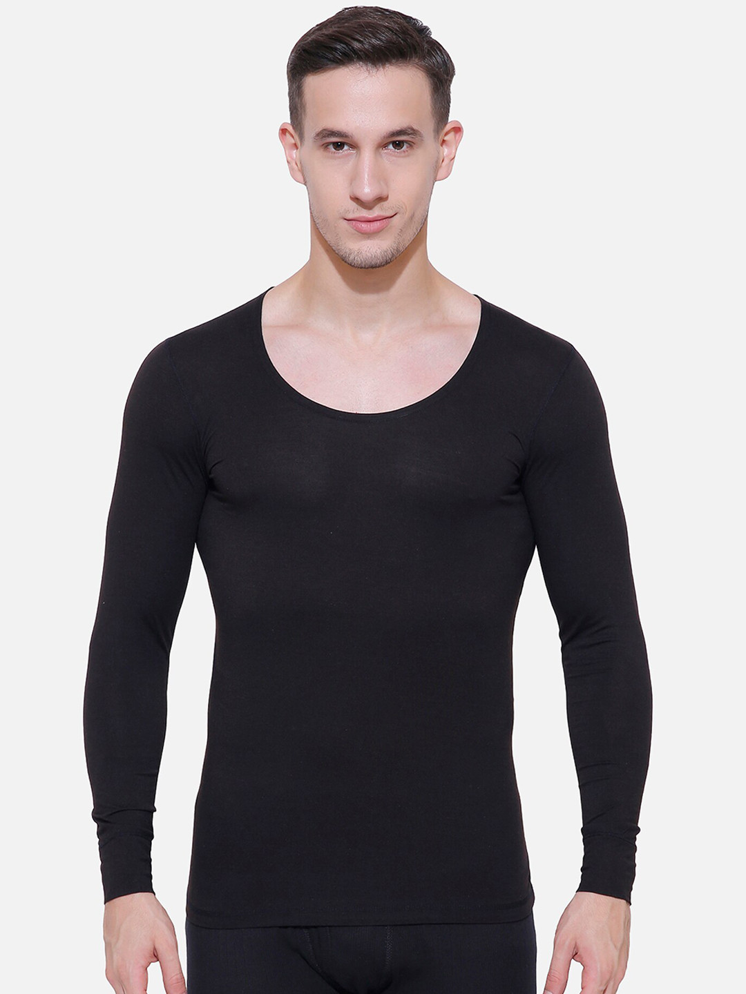 Ayaki Women Black Solid Thermal T-shirt