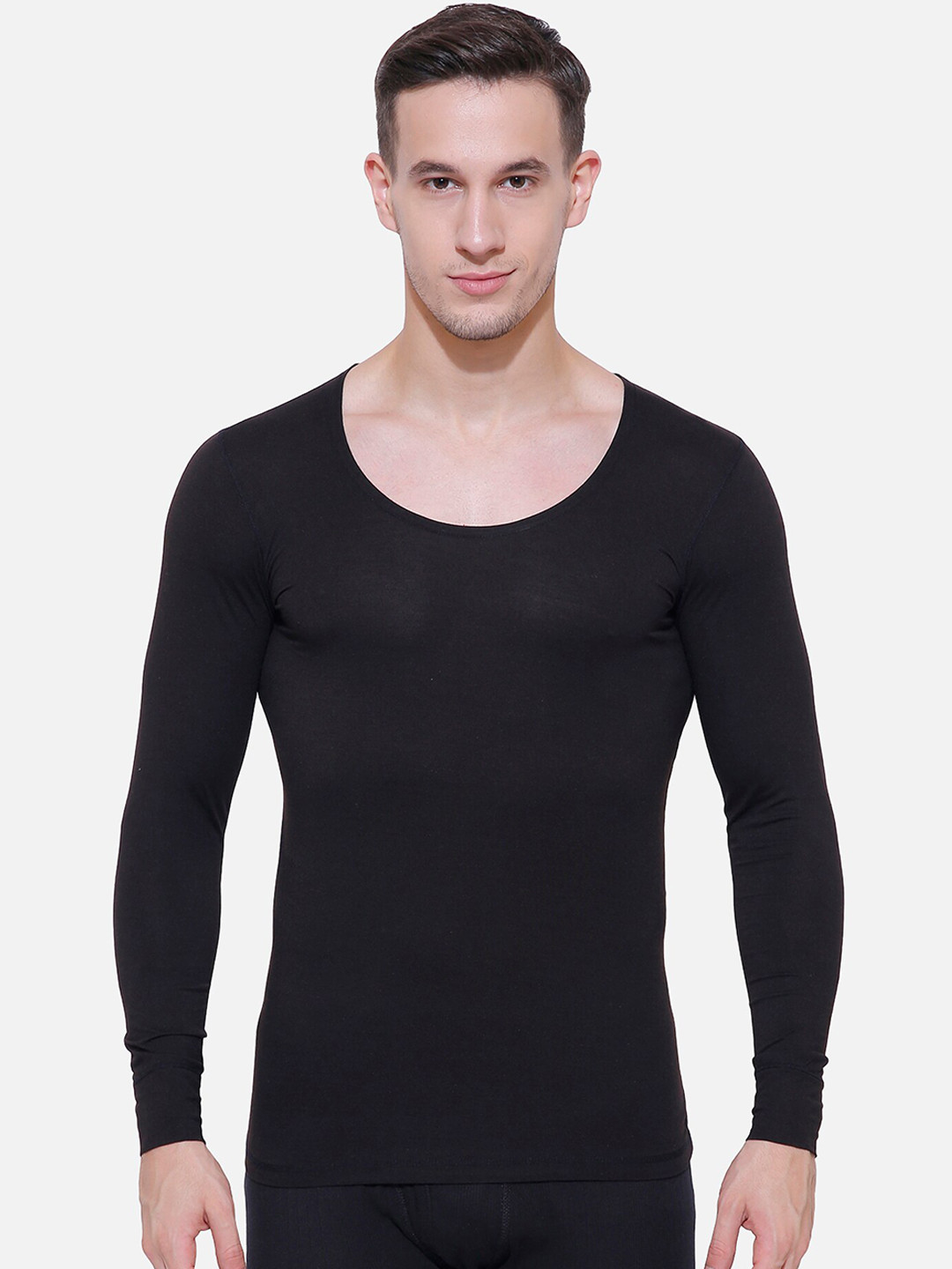 Ayaki Men Black Solid Thermal Top