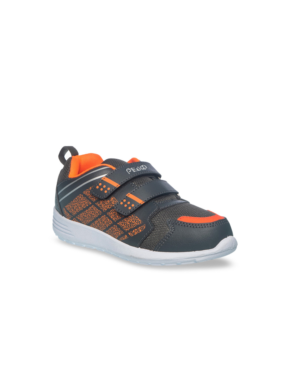 Khadims Boys Grey & Orange Printed Sneakers