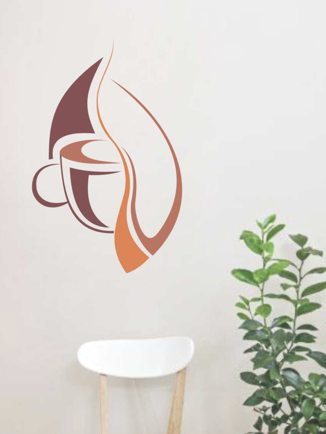 rawpockets Brown Coffee Time Wall Stickers