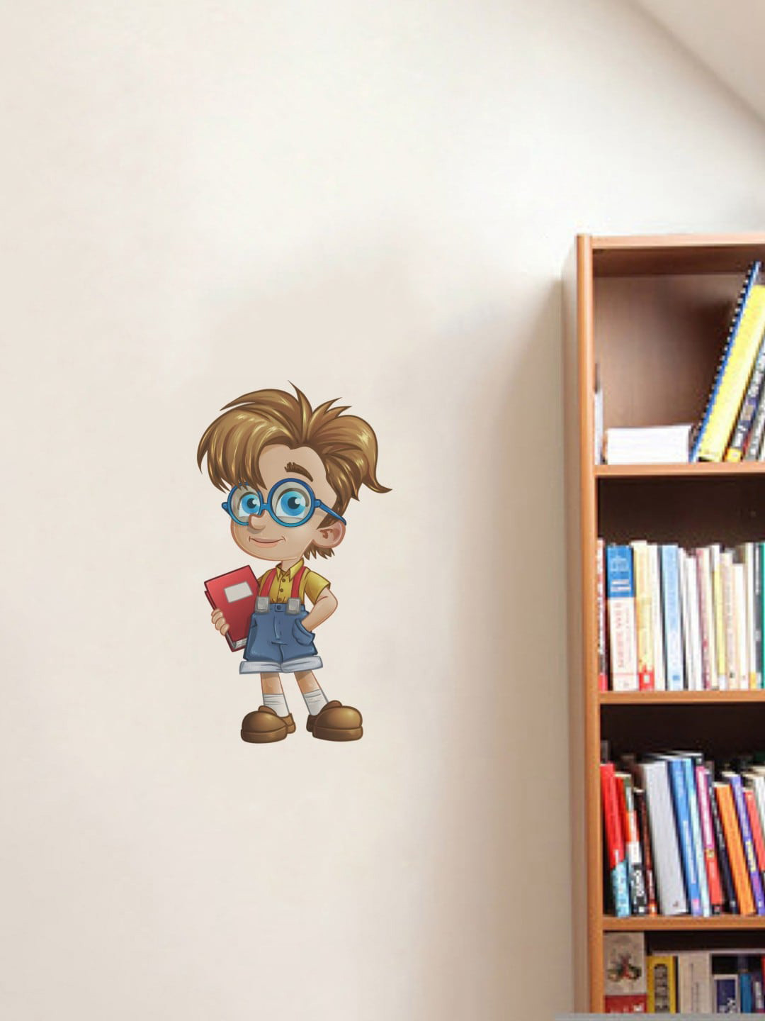 rawpockets  Multicolour Little Geek Boy Printed Wall Stickers
