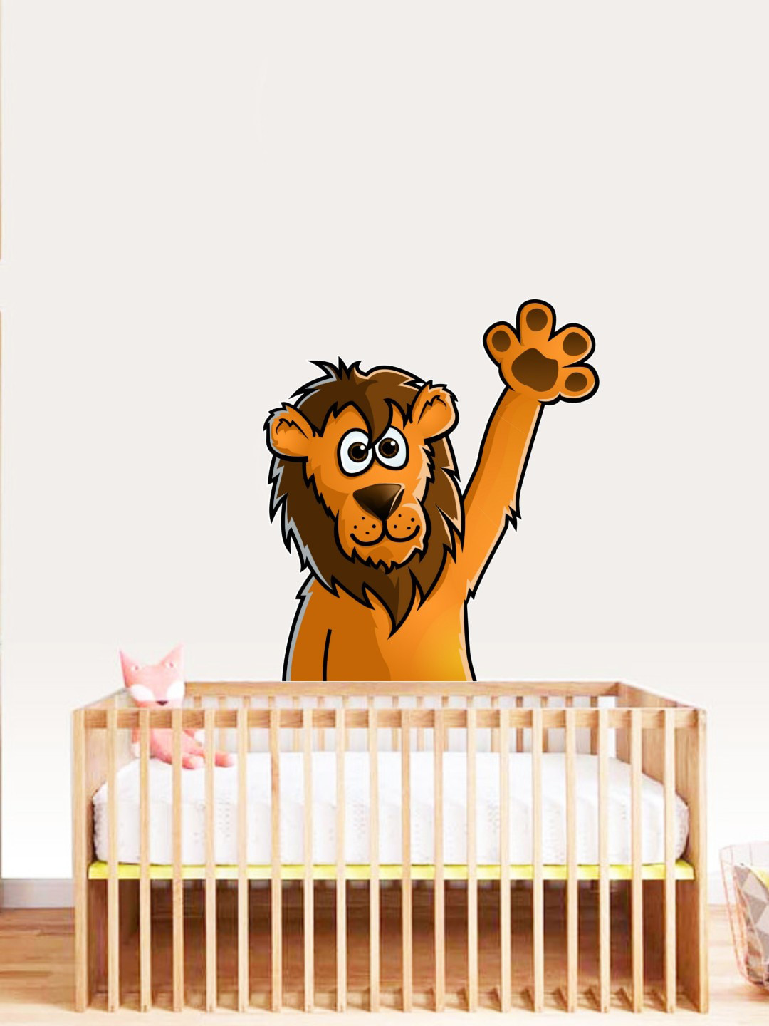 rawpockets Orange & Brown Lion Wall Stickers