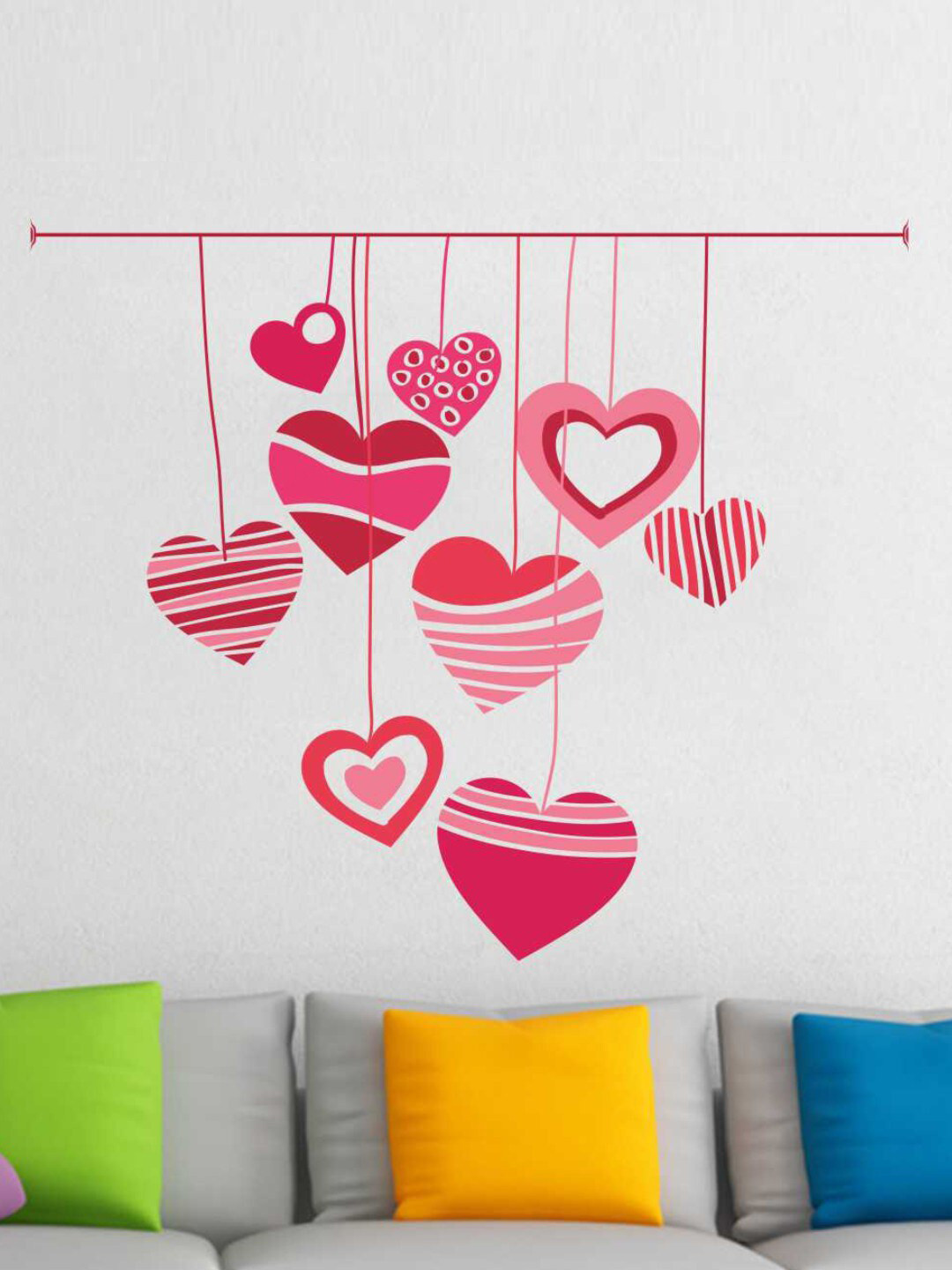 rawpockets Pink Heart-Ins Wall Stickers
