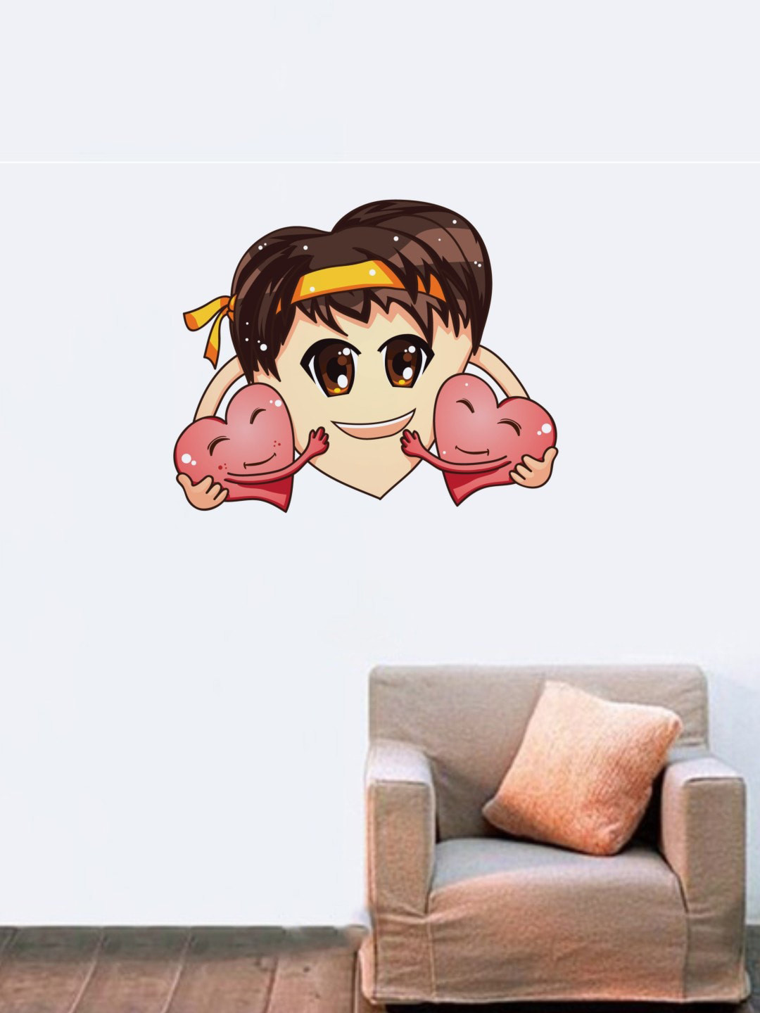 rawpockets Multicolored Love Boy Wall Stickers