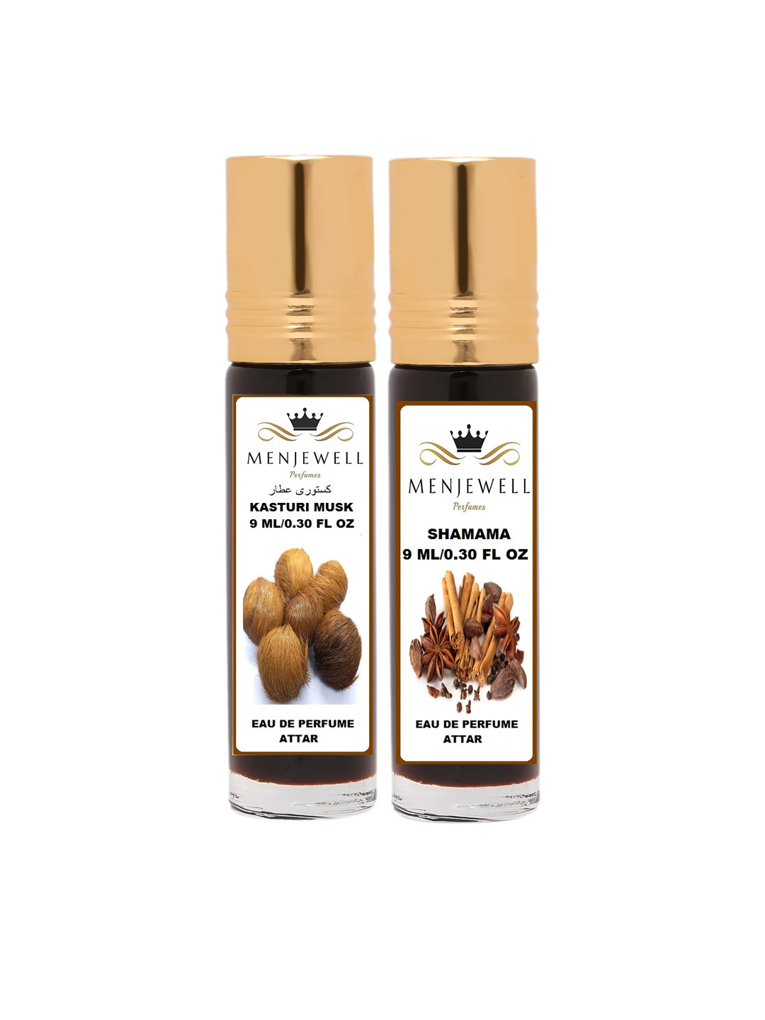 Menjewell Pack of 2 Kasturi Musk& Shamama Floral Attar