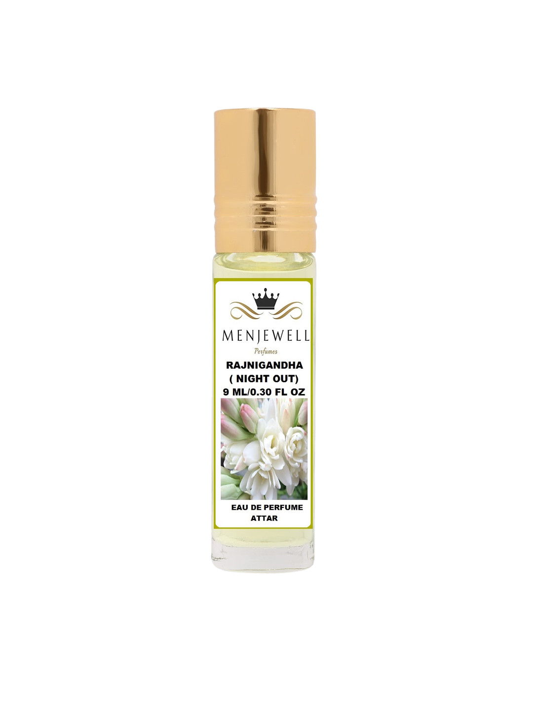 Menjewell Rajnigandha Natural Eau de Parfum Attar 9ml