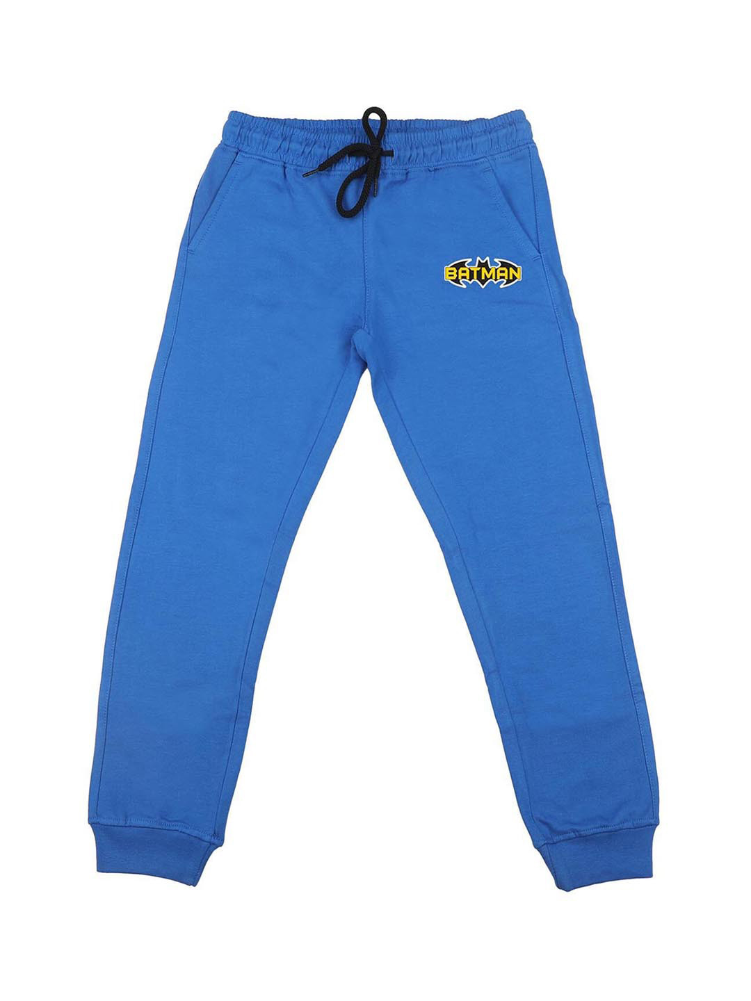 Batman Kids Blue Solid Slim-Fit Joggers