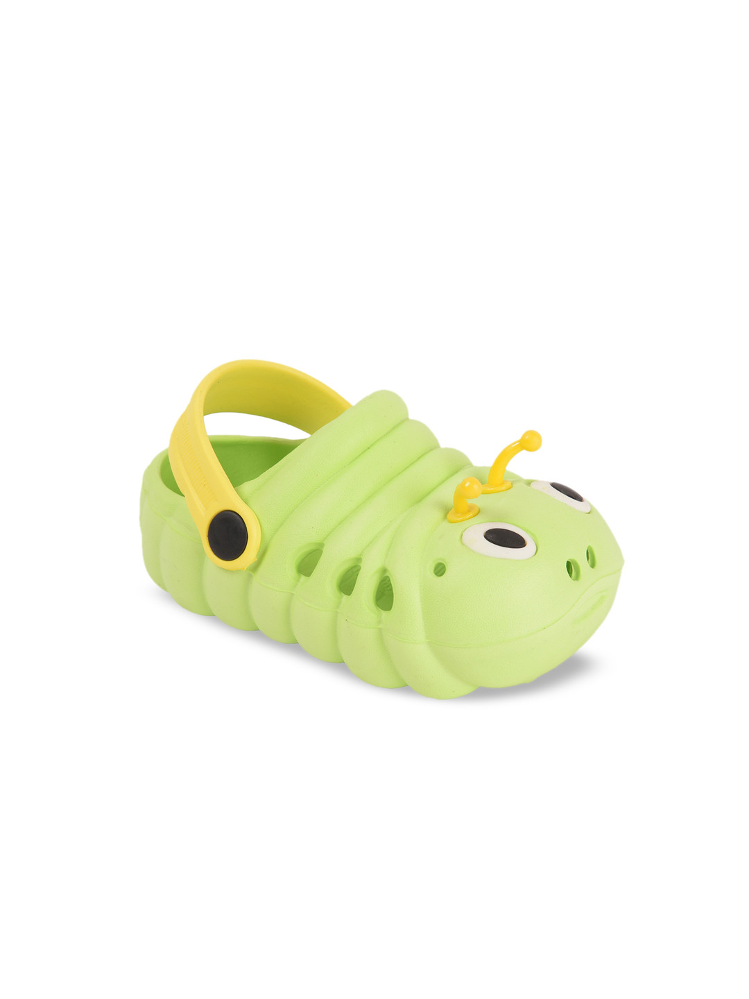 Yellow Bee Girls Green Bee Bug Pattern Clogs