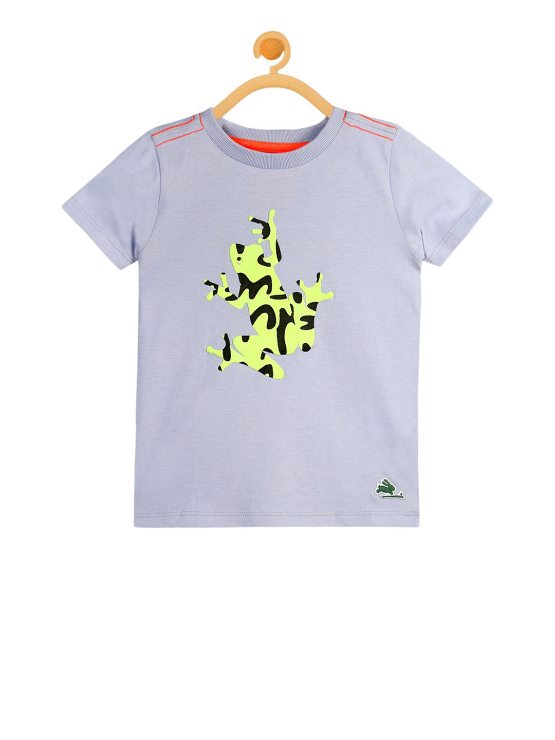 Cherry Crumble Kids Grey Printed Round Neck T-shirt