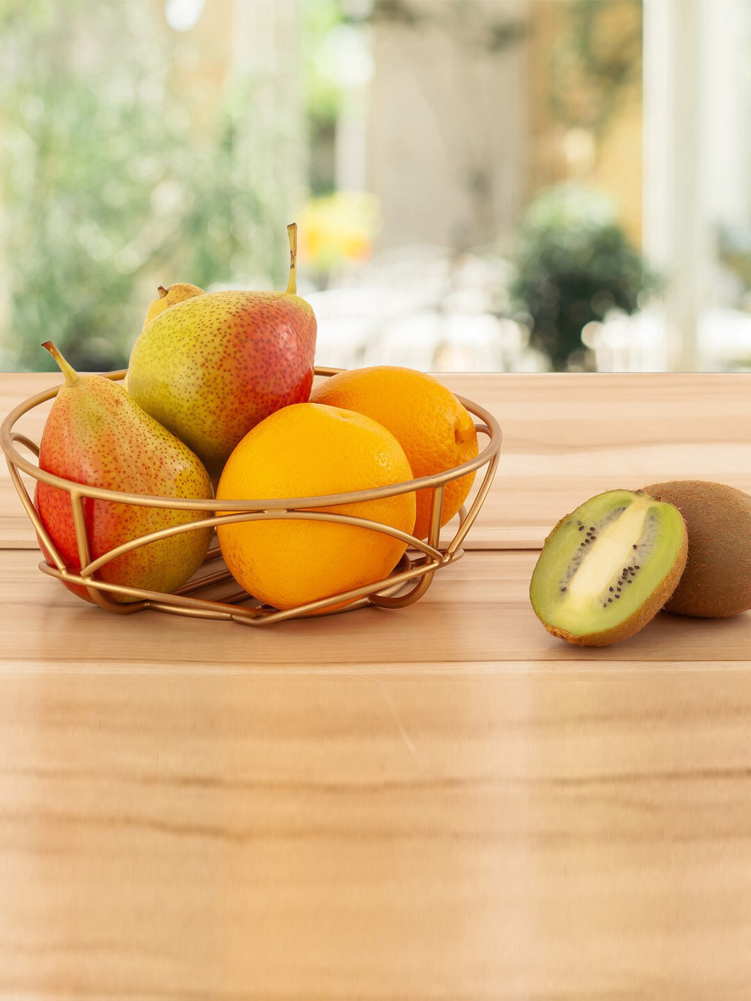 Aapno Rajasthan Gold-Toned Handcrafted Metal Fruit Basket