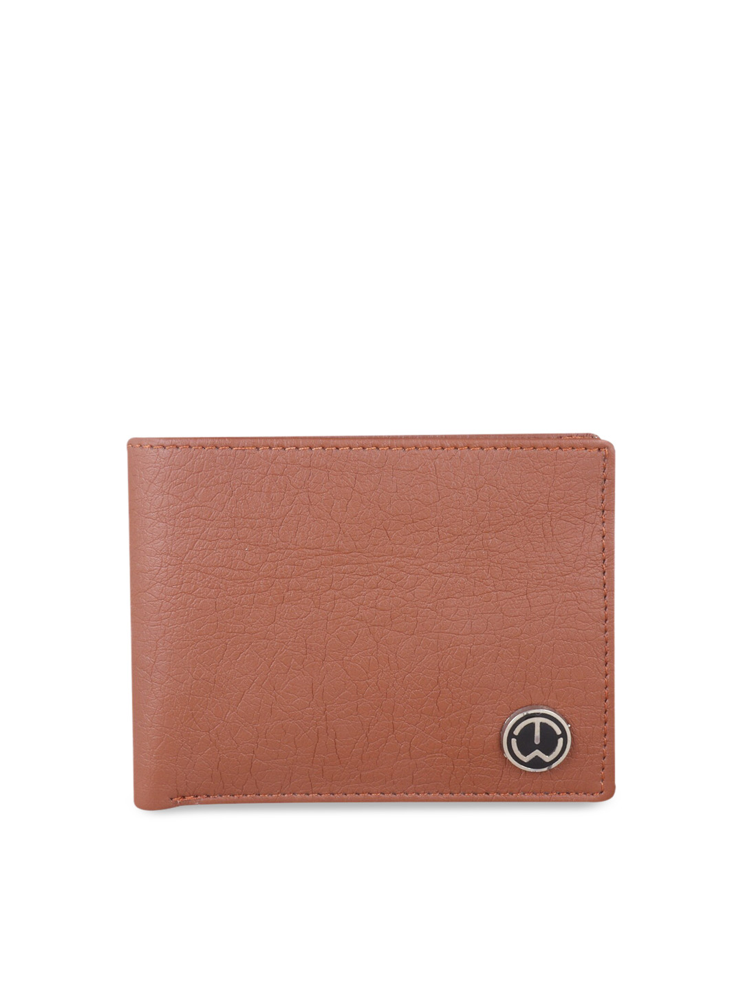TnW Men Tan Solid Two Fold Wallet