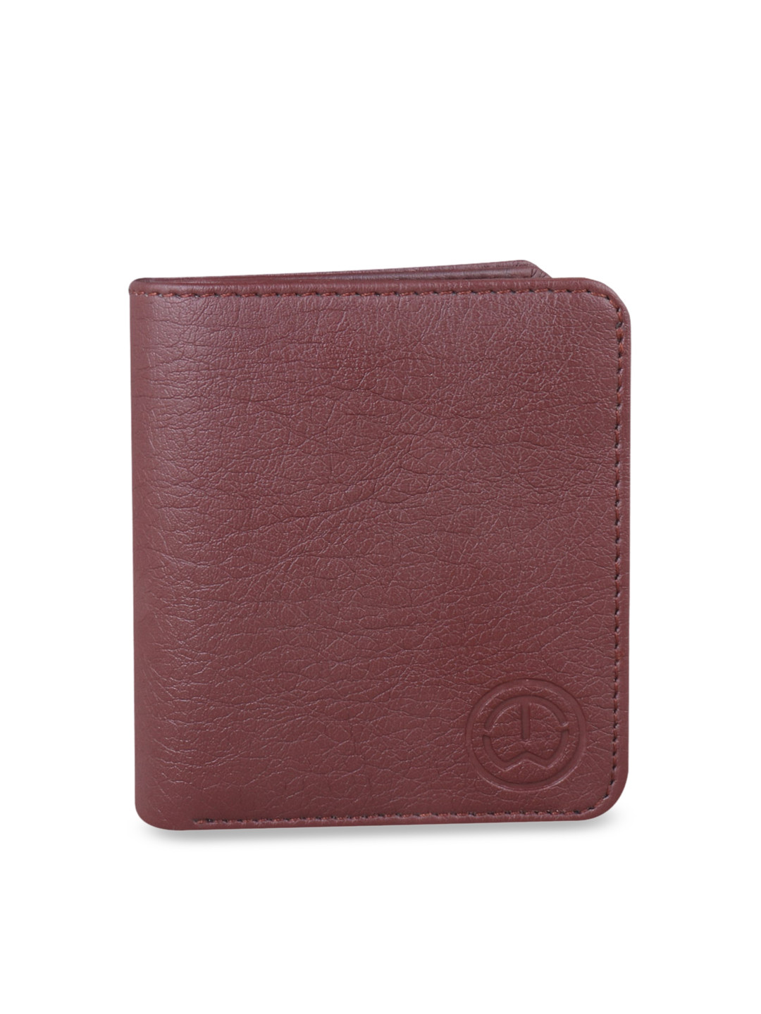 TnW Men Brown Solid Two Fold Wallet