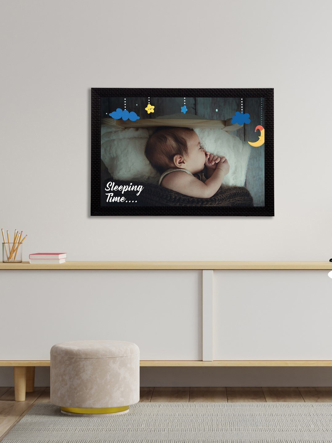 eCraftIndia Cute Baby Paper Wall Rectangle Paintings Wall Art -10 x 14In