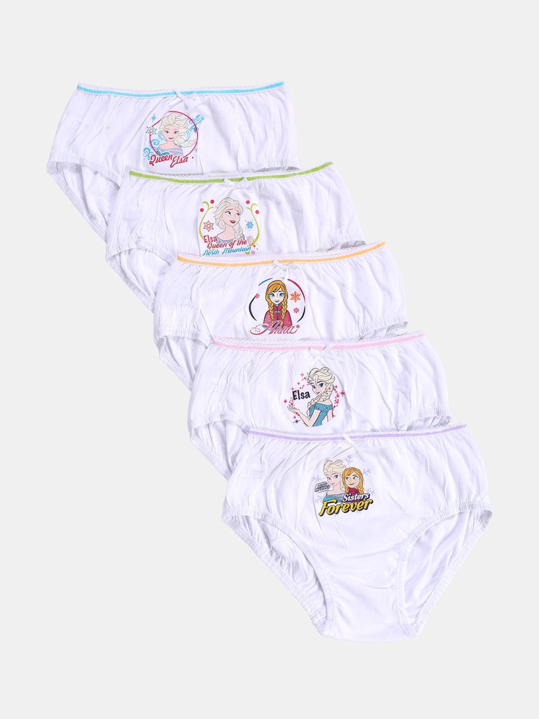 Bodycare Girls Pack of 5 Assorted Frozen Printed Briefs KIA9103-PK001