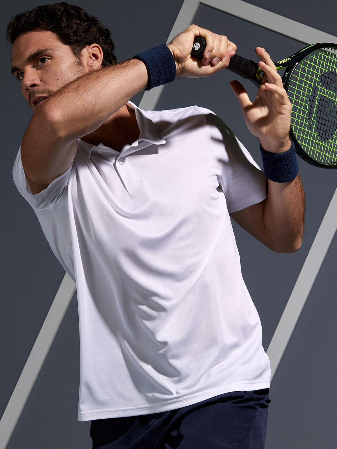 Decathlon ARTENGO - Men White Quick Drying Tennis T-Shirt