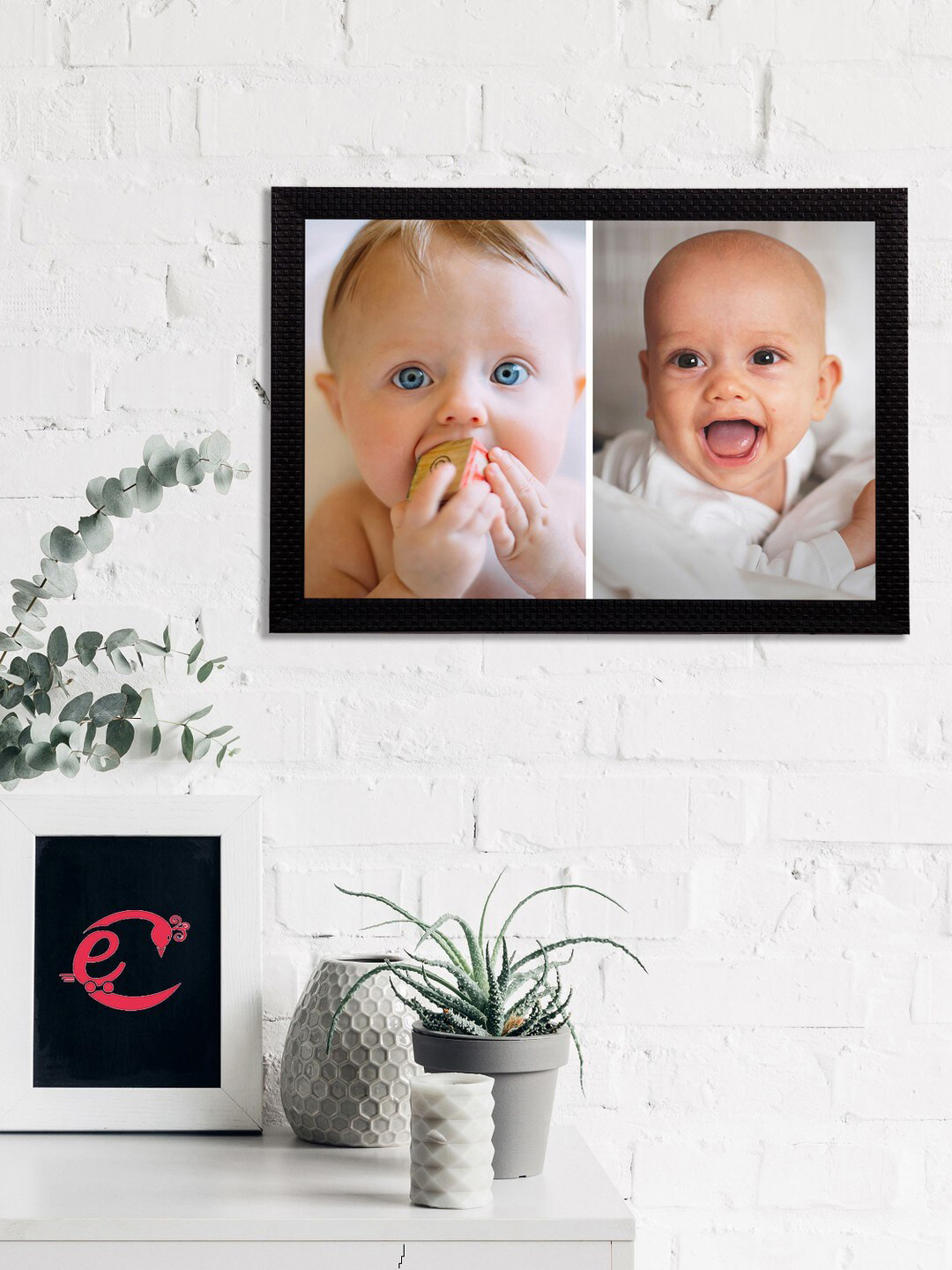 eCraftIndia Synthetic Wood Wall Home Office Rectangle Paintings Wall Art -13 x 19.69In