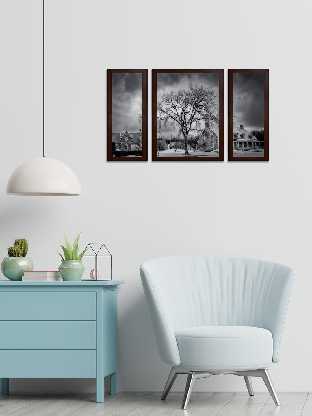 WENS Set of 3 Beautiful Scenery MDF Wall Arts