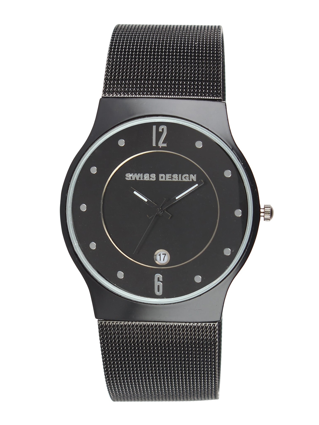 Swiss Design Men Black Analogue Watch